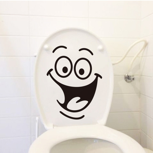 Kunshang's new model creates SMILE smiling face toilet stickers, bathroom decorative wall stickers, cross-border stable supply manufacturer