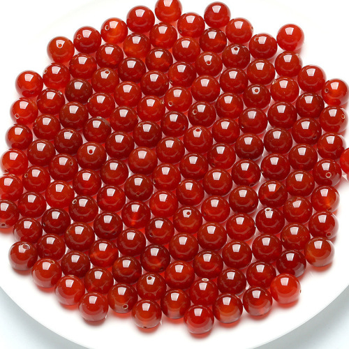 Wholesale Brazilian Red Agate Beads for DIY Handmade Jewelry, Crystal Round Beads Bracelet and Necklace, Ideal Gift
