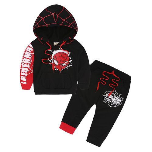 One-piece dropshipping 2024 new spring children's clothing, boy cool style children's spider set, first-hand supply source