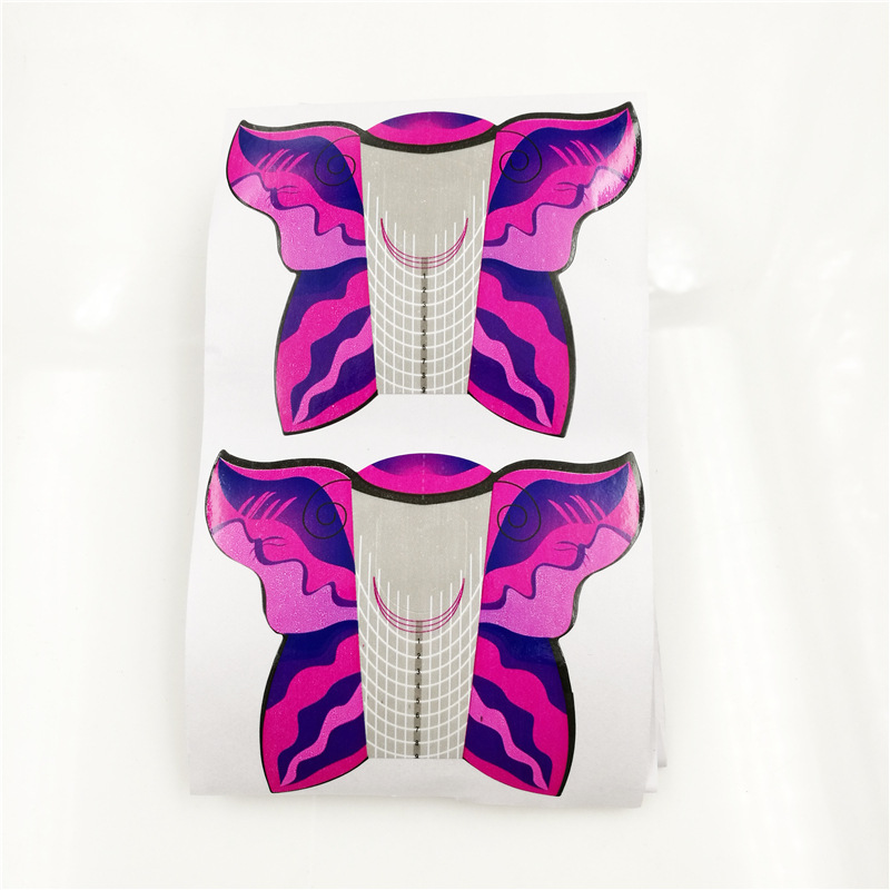 Nail Art Butterfly titular de papel 100/500 piezas de fototerapia de uñas de cristal titular de papel de uñas que hace la herramienta de extensión de uñas