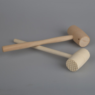 The factory produces Lotus wood double-tooth meat hammer wood meat hammer ribs lean meat hammer kitchen steak hammer