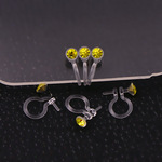 新款时尚男女塑料无洞U形耳夹带水晶钻无耳洞潮款耳夹厂家批发