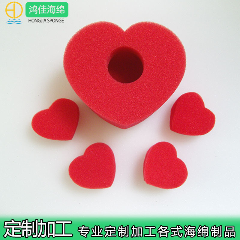 专业生产精美魔术海绵心 红色心形舞台魔术道具 海绵玩具冲压成型