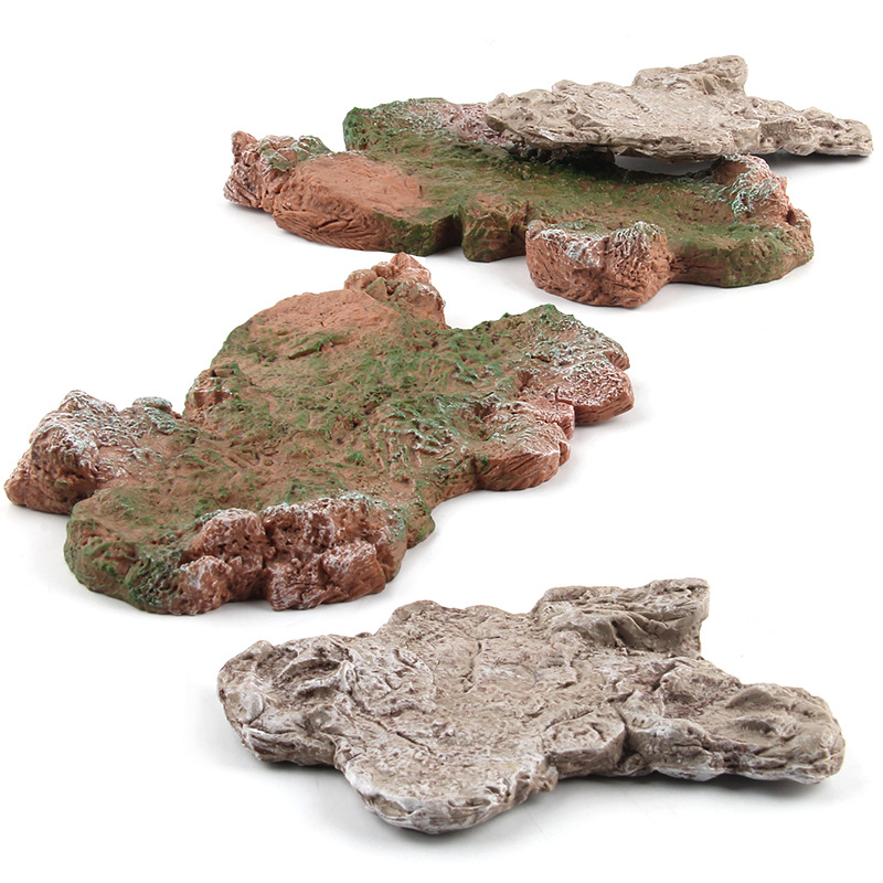 跨境恐龙配件底板底座儿童玩具场景地台野生静态动物造景玩具