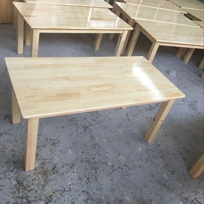 廠家批發幼兒園桌椅兒童實木桌椅 樟子松桌子 幼兒學習木質桌定制