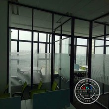 厂家直销重庆办公隔断，双层玻璃百叶高隔墙，高隔间铝型材批发
