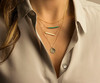 Fashionable accessory, turquoise metal nail sequins, necklace, European style, wholesale