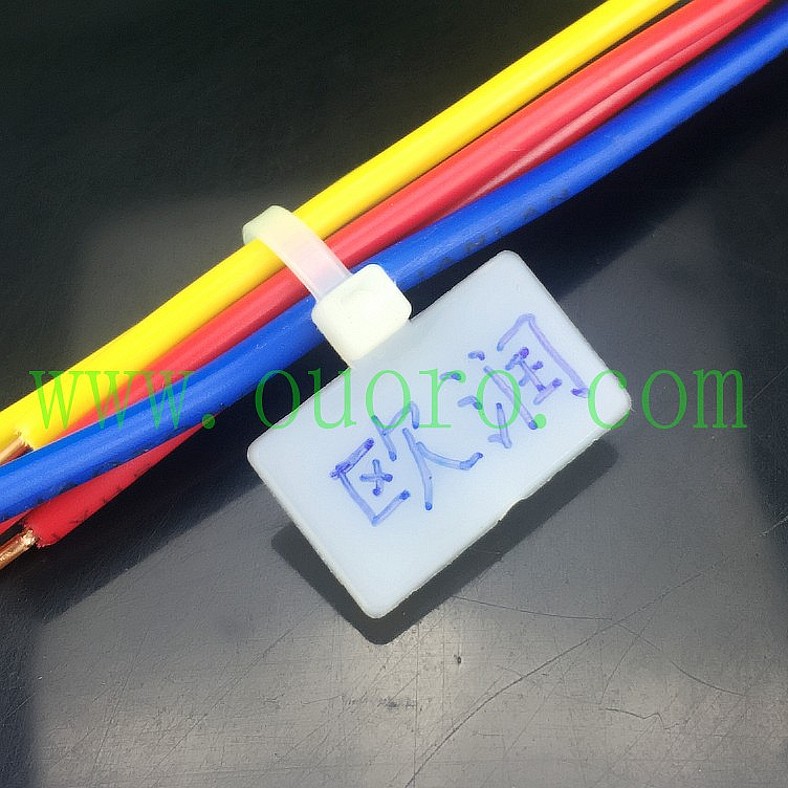 环保UL新料4x200mm外部标牌式尼龙扎带 线束 标签牌 250条的价格