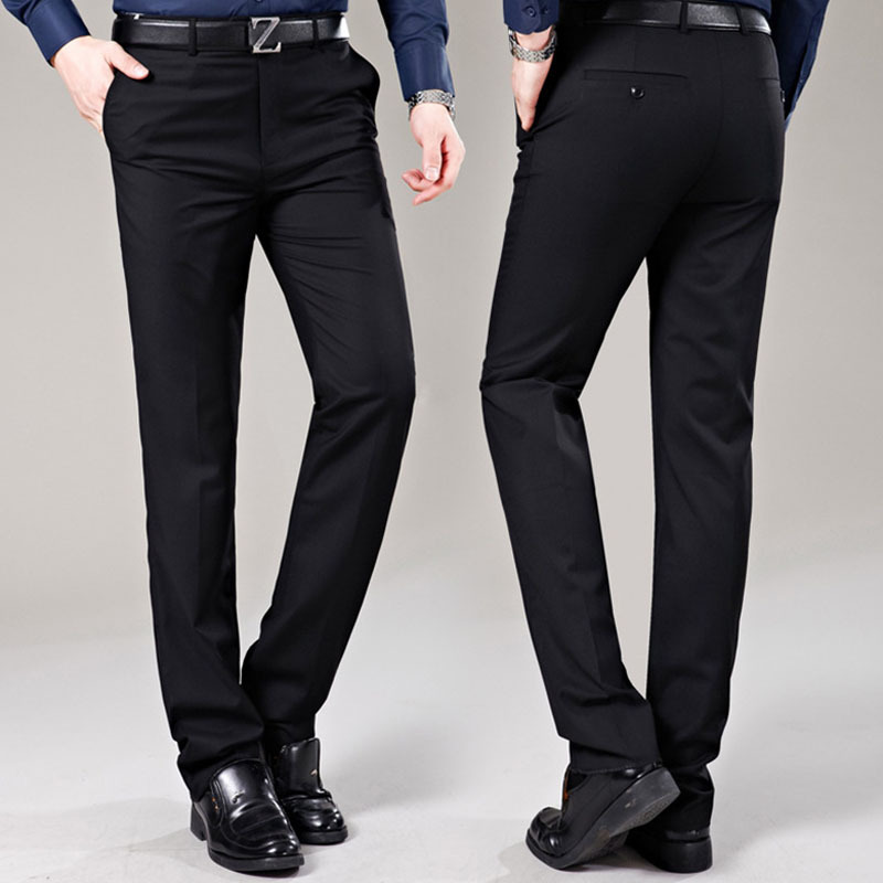 2020夏季薄款免烫休闲裤西装裤修身商务职业正装直筒长裤子男西裤