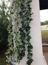 仿真常春藤地瓜葉爬山虎植物牆空調管道吊頂裝飾藤條藤蔓批發