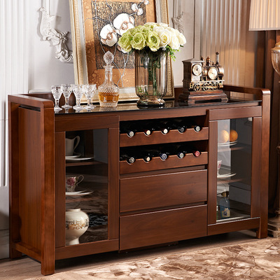 Chinese style Sideboard solid wood cupboard Modern minimalist High-capacity Wine cabinet Assemble Partition cabinet Use Lockers