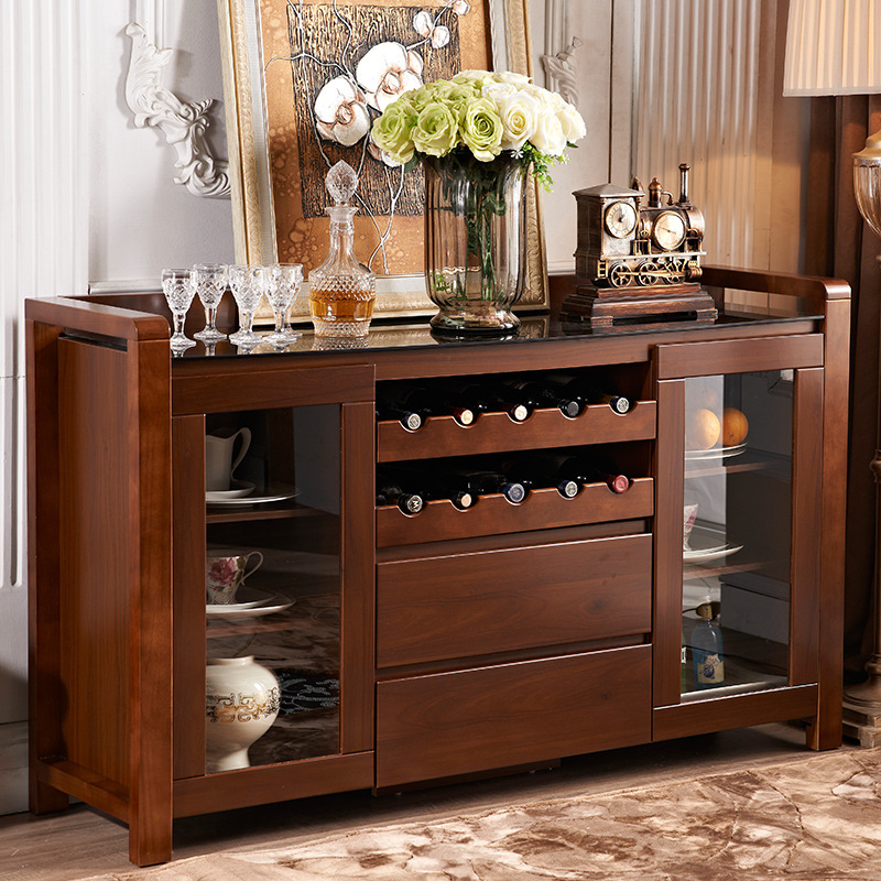Chinese style Sideboard solid wood cupboard Modern minimalist High-capacity Wine cabinet Assemble Partition cabinet Use Lockers