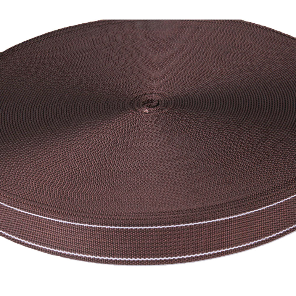 南京现货 38mm 1寸2分 啡色 六坑纹 尼龙带 厂家现货供应