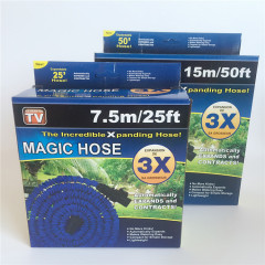 25FT-100FT Retractable Water Gun Set with Multi-functional Nozzle, 7 Water Spray Patterns, Complete Set of Connectors