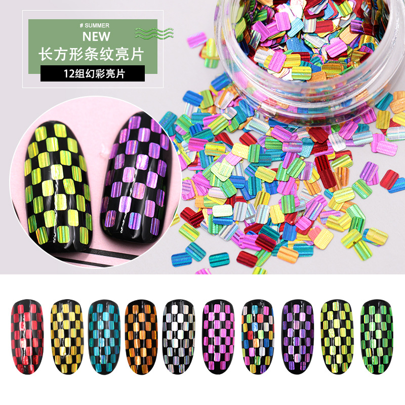 Nail Sequins New Japan Korea Rectangle L...