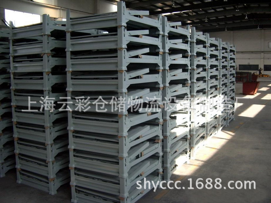 上海汽车零部件周转料架网格箱堆叠筐料架网笼瓶胚笼金属网箱