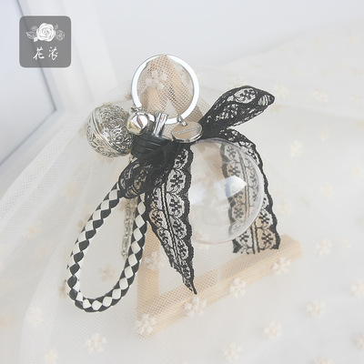 宫铃款永生花钥匙扣包包挂饰手工diy材料团子保护套