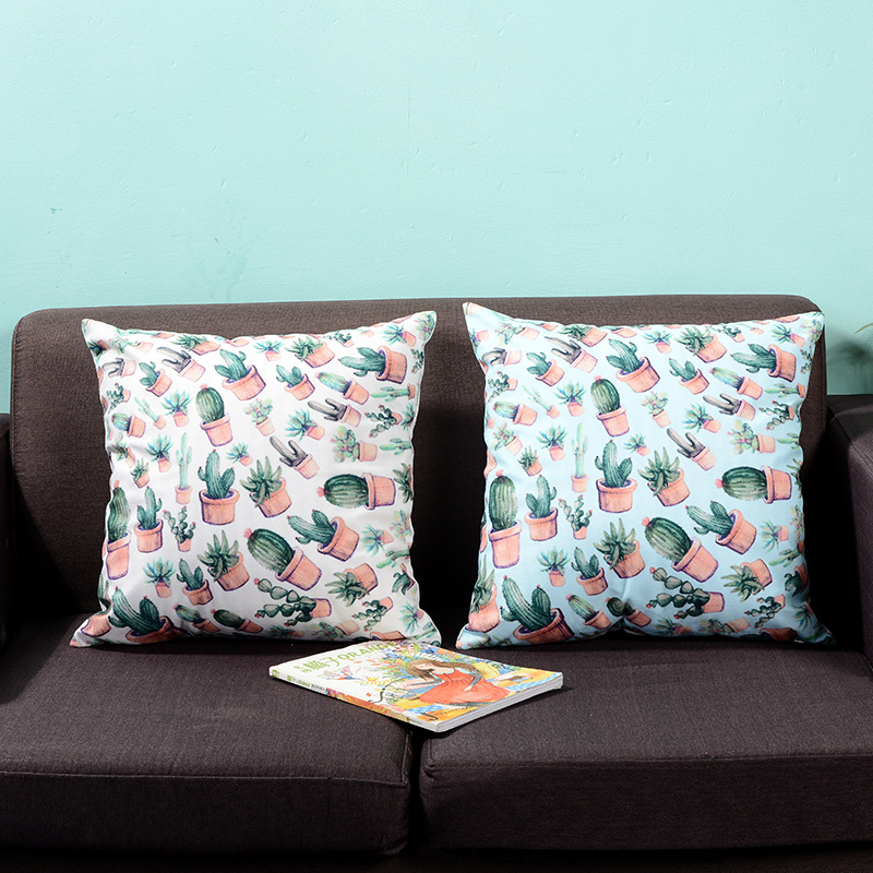 major Manufactor Direct selling Digital printing Cushion Potted plant Cactus Supersoft Pillows Welcome customized