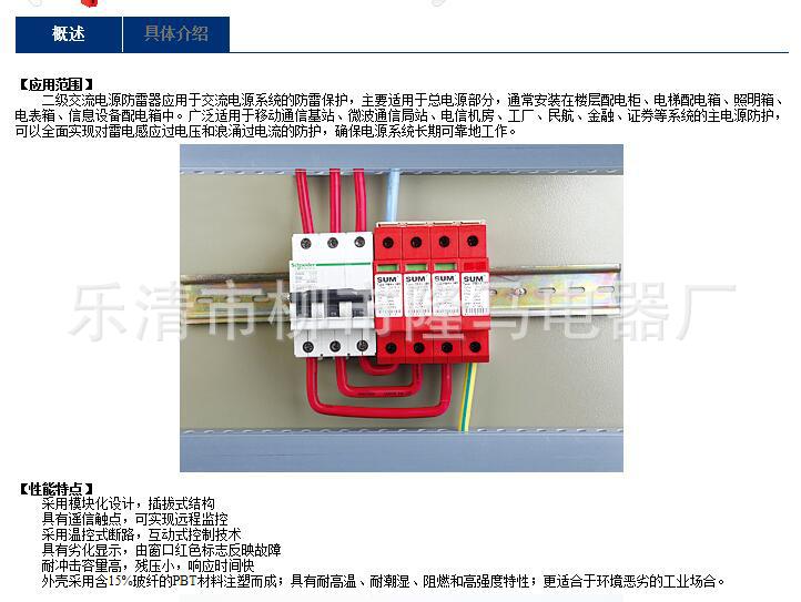 隆马电器 2级电源防雷器II级（线路图）（接线图）二级防雷器