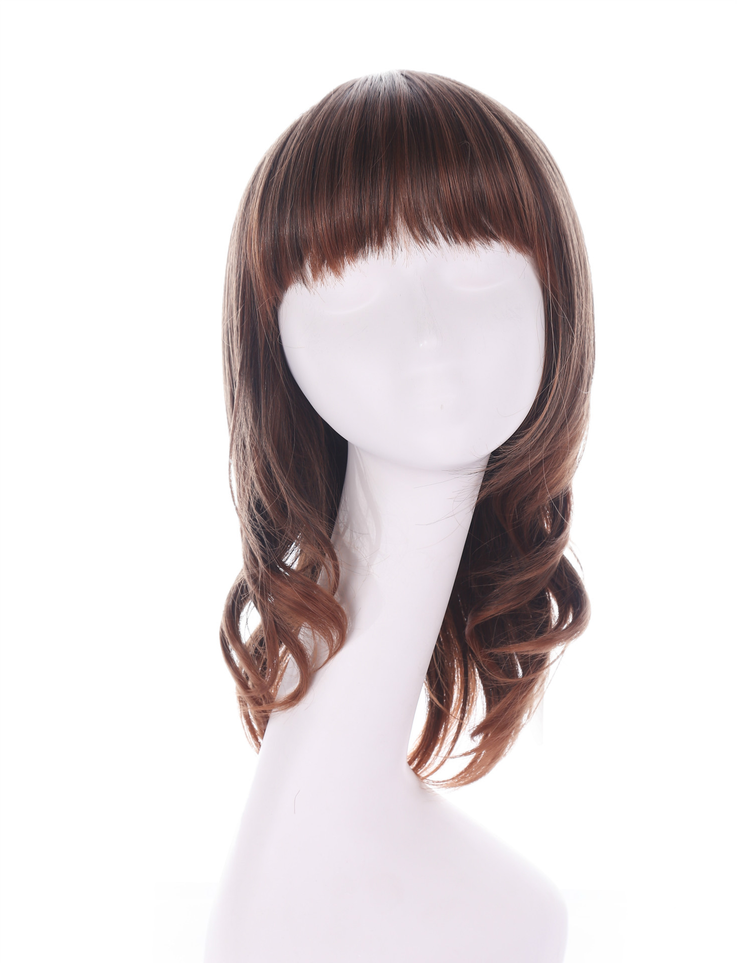 H045 peluca plana, rizada