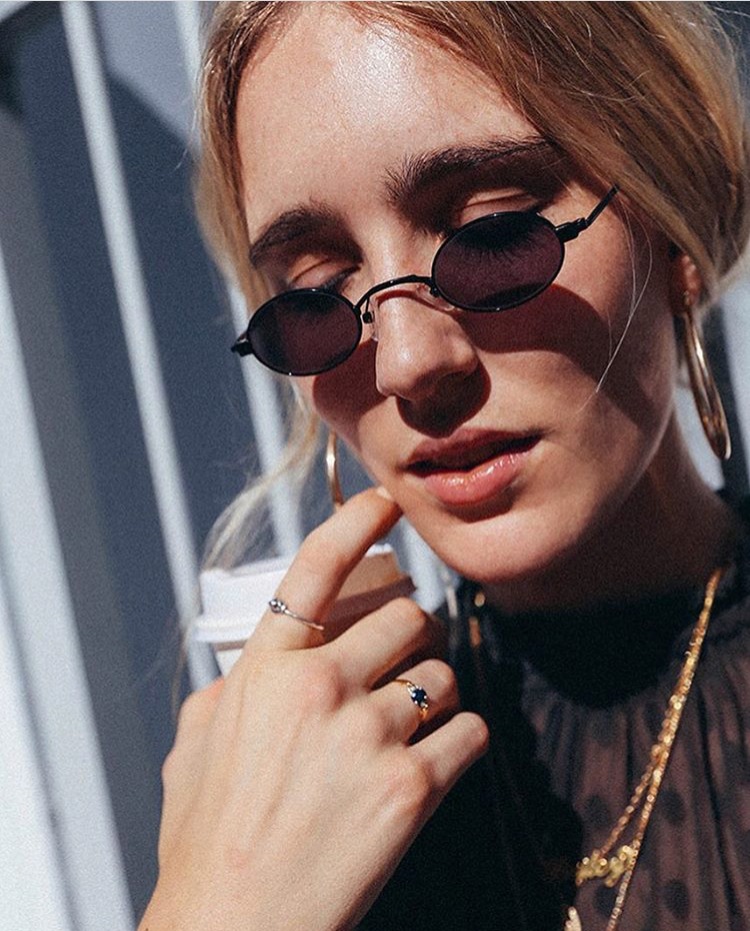 60g Weight Full Frame Glasses Structure Sunglasses Classification Elegant Simple Style Solid Color Ac UV400 Protection Oval Frame Full Frame Women's Sunglasses