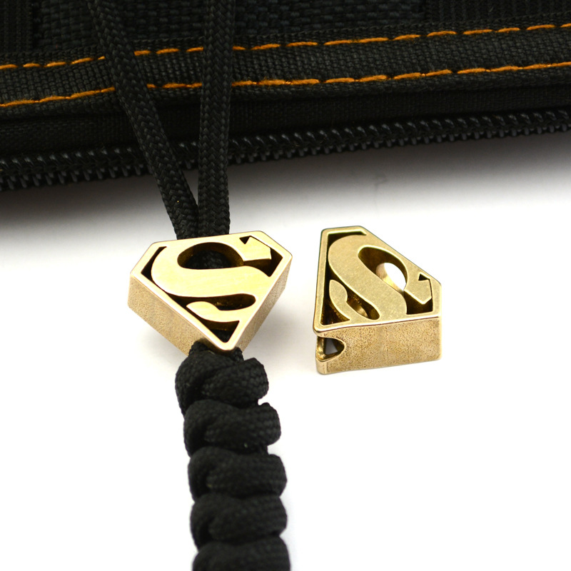 黄铜刀坠EDC 队长图案CNC制作 伞绳刀坠 挂坠黄铜刀坠吊坠