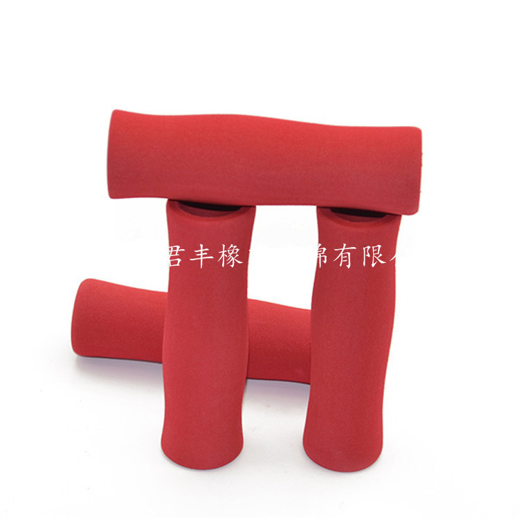 红色NBR发泡自行车山地车手柄套 高密度运动器材防护手把套