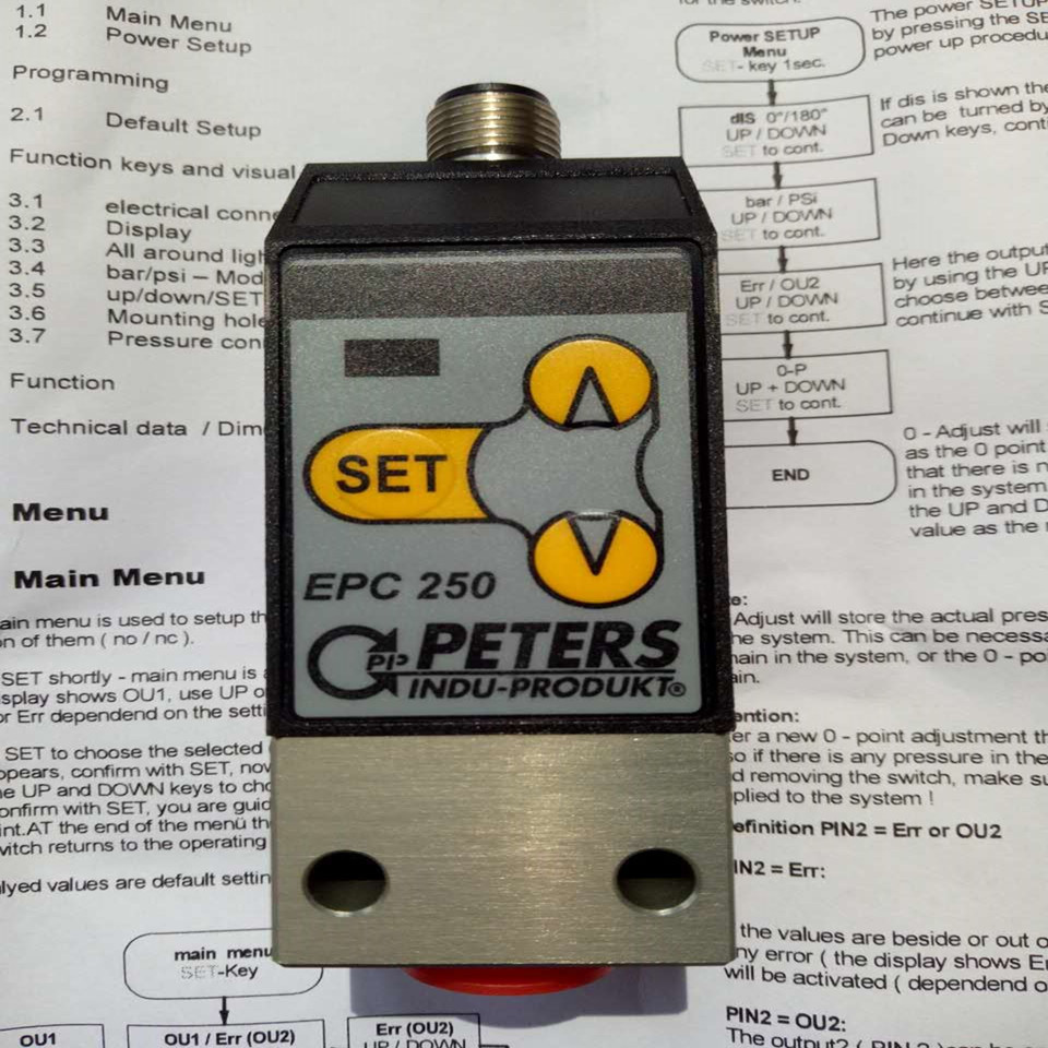 原装进口德国PETERS数显压力开关水泵 电子式压力传感器EPC250|ms