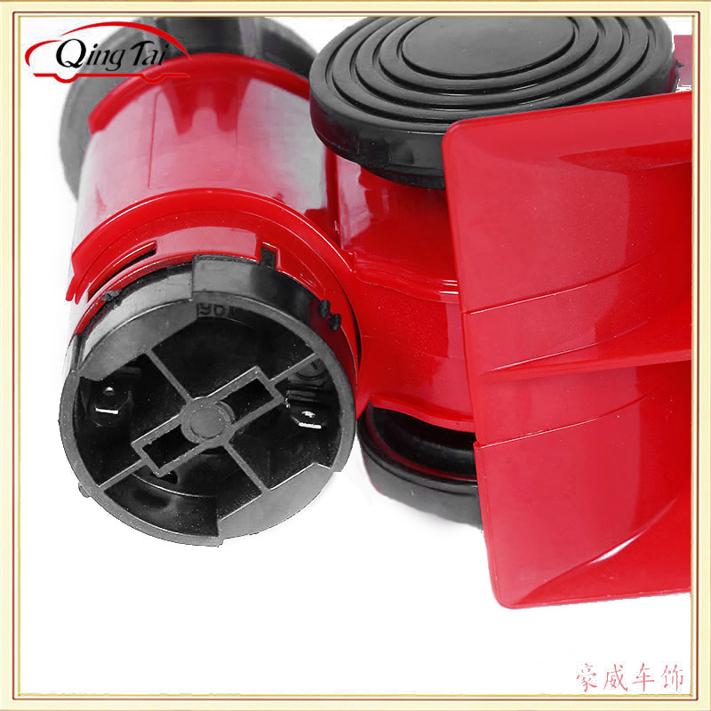 Factory direct sales of car horns, red 12V air pumps, snail horns, and wholesale of car and motorcycle electrical horns detail image 12