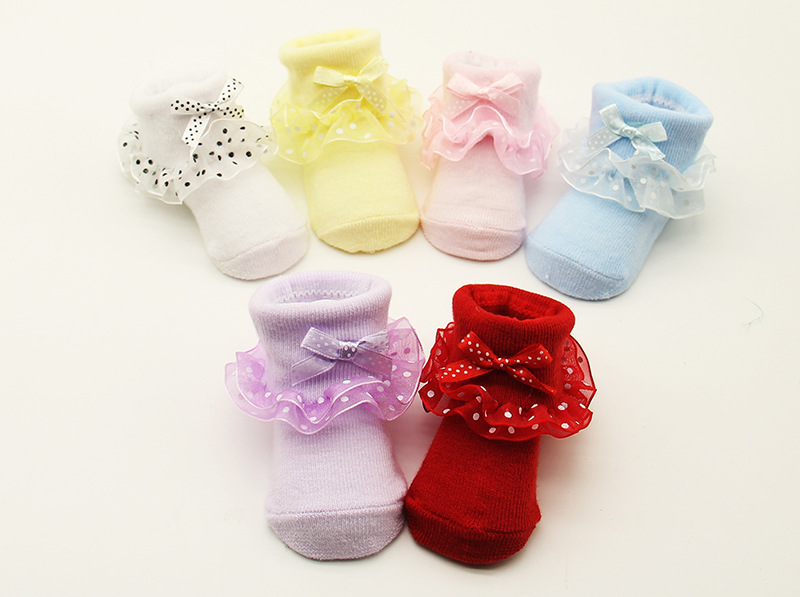 Children lace socks baby dress socks Princess socks full moon 100 day