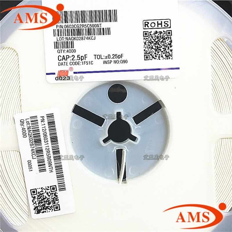 0603CG2R5C500NT 0603 2.5PF +-0.25PF 50V 风华贴片电容原装现货