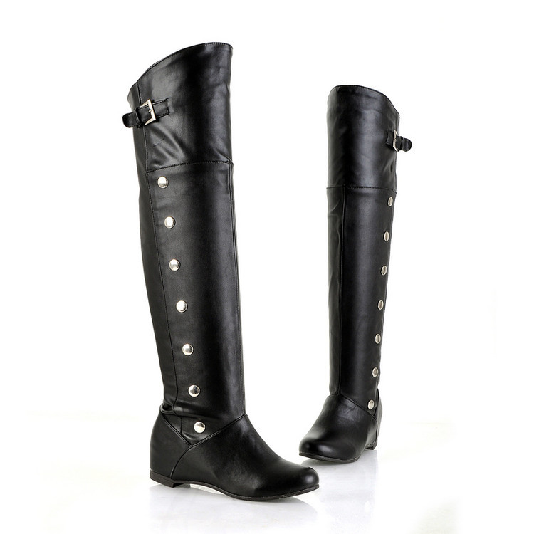 Bottes femme en PU artificiel - Ref 3354353 Image 17