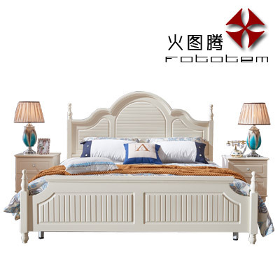 Factory Outlet Modern minimalist Korean Garden bed 1.5/1.8 single bed princess bedroom Solid wood bed
