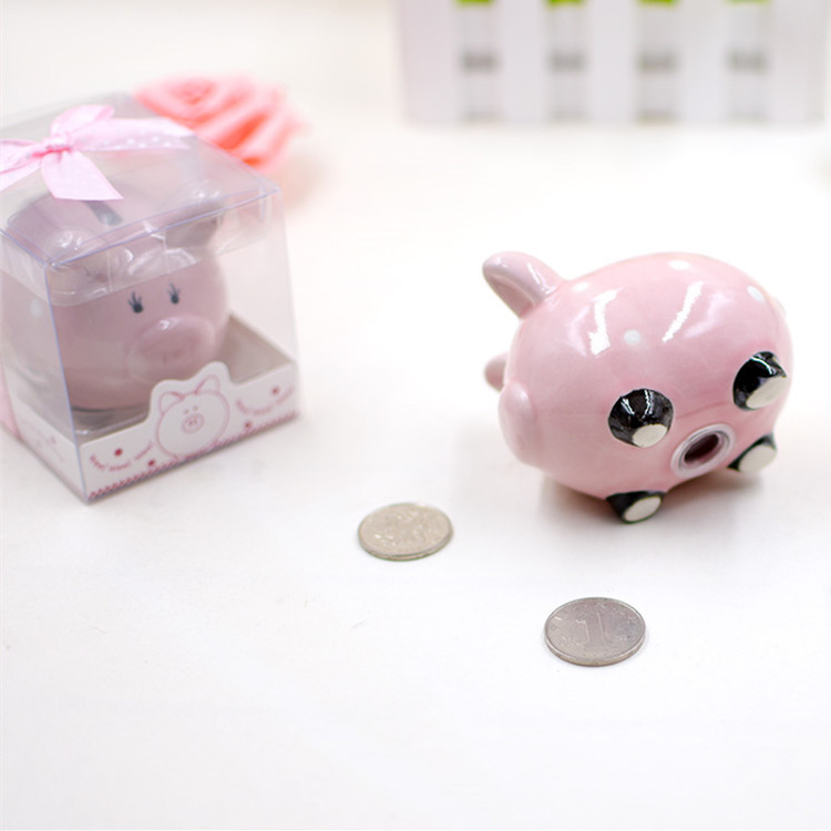 Piggy Bank Animal White Pottery Toys display picture 3