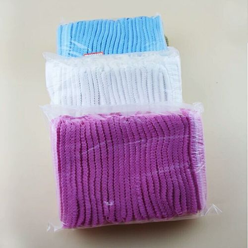 Disposable hat non-woven fabric dust-proof and oil-proof shower cap strip hat headgear surgical catering protective hat beauty salon