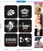 Inkjet template, henna, herbal tattoo stickers, India