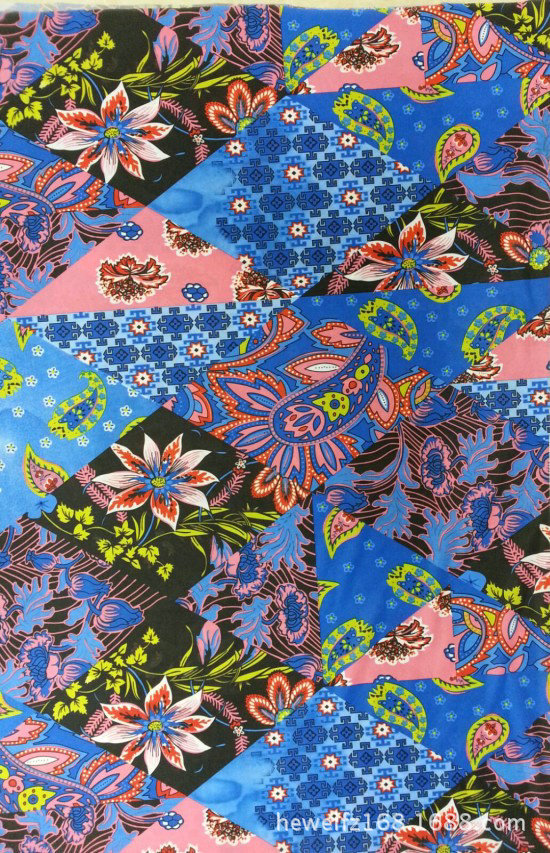 转移印花厂F9130 供应花型加工印花可印雪纺 涤棉 针织等服装面料