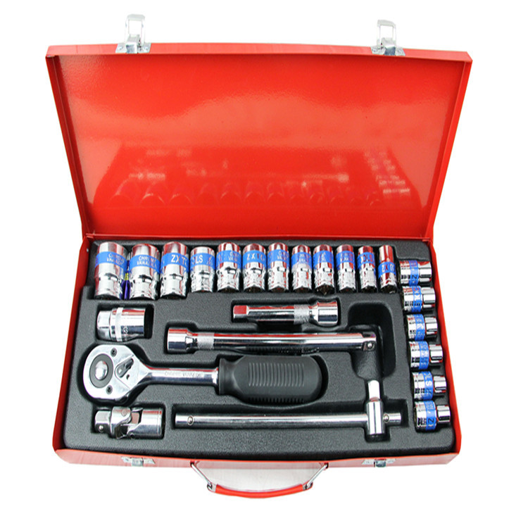 24件套套筒扳手组套套装汽修套筒五金工具套筒汽修组套套装工具箱