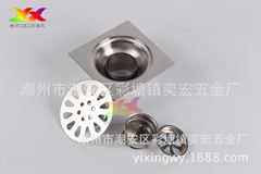 Wholesale thickened stainless steel anti-odor floor drain for bathroom, 2mm extended pipe with stainless steel flip-up self-sealing drain