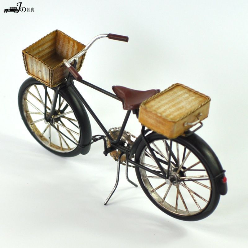 复古铁皮工艺品摆件装饰 大国防自行车模型 生日礼物 家居饰品