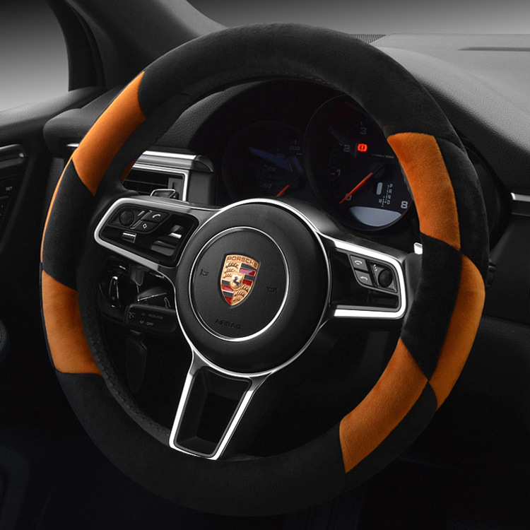 毛絨方向盤套 汽車方向盤手縫把套汽車內(nèi)飾用品一件代發(fā)BT-403