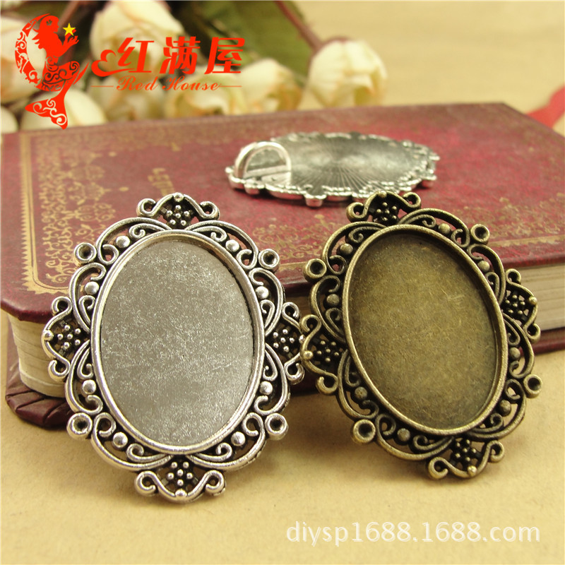 A1162两色5.4克 复古底托配件 韩国饰品 新款 40个/包 25*18MM