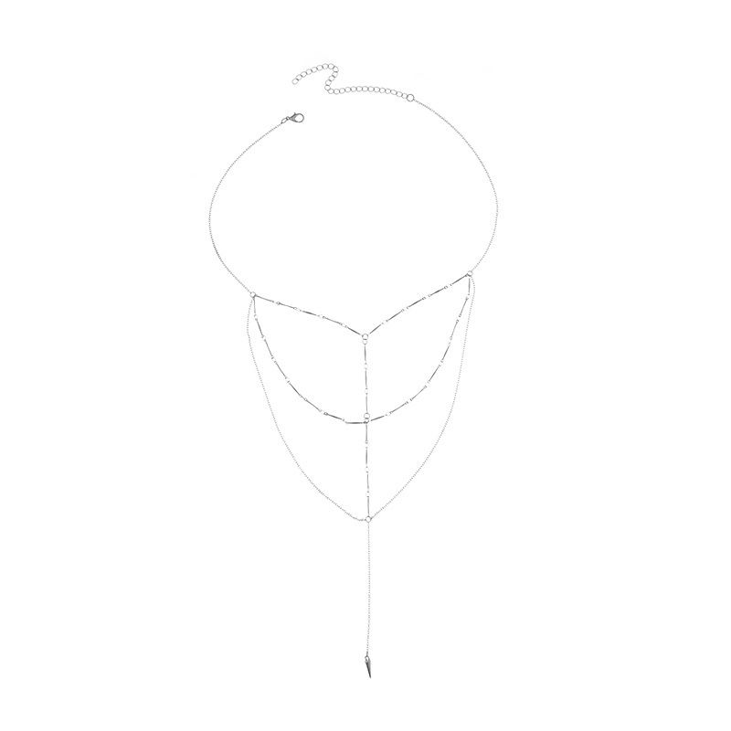 Simple alloy plating necklace (C2115 silver)NHXR1440-C2115 silver