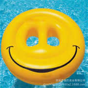 厂家直销定制充气笑脸浮排 PVC充气表清包浮排 充气圆形浮床批发