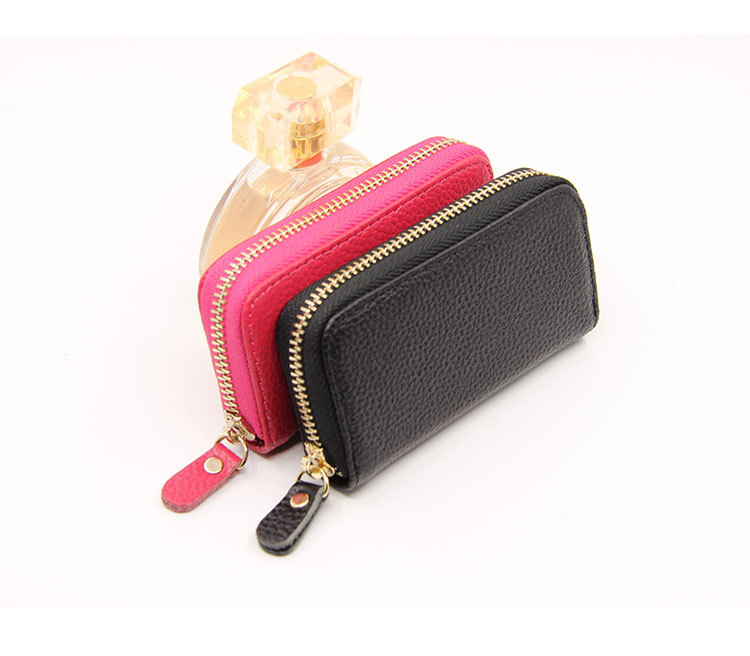 Wholesale Cowhide Key Case Key Case Women's Coin Purse Card Case Zipper Multi-function Key Case display picture 8