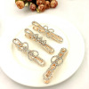 Hairgrip, universal zirconium, diamond encrusted, Korean style, wholesale