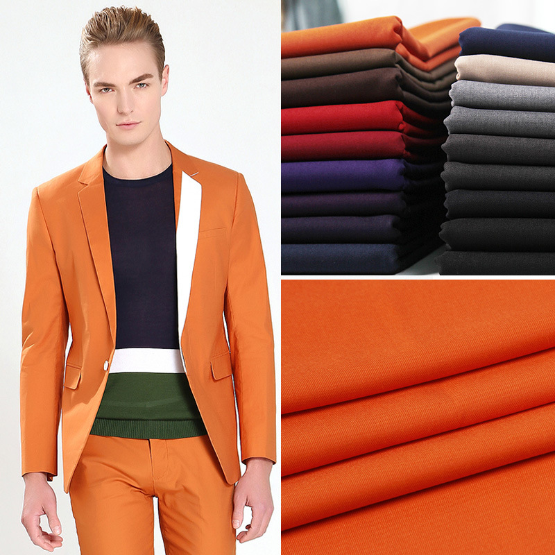 现货 T/R 弹力纬弹 斜纹双面哔叽面料 职业装制服 西装面料  多色