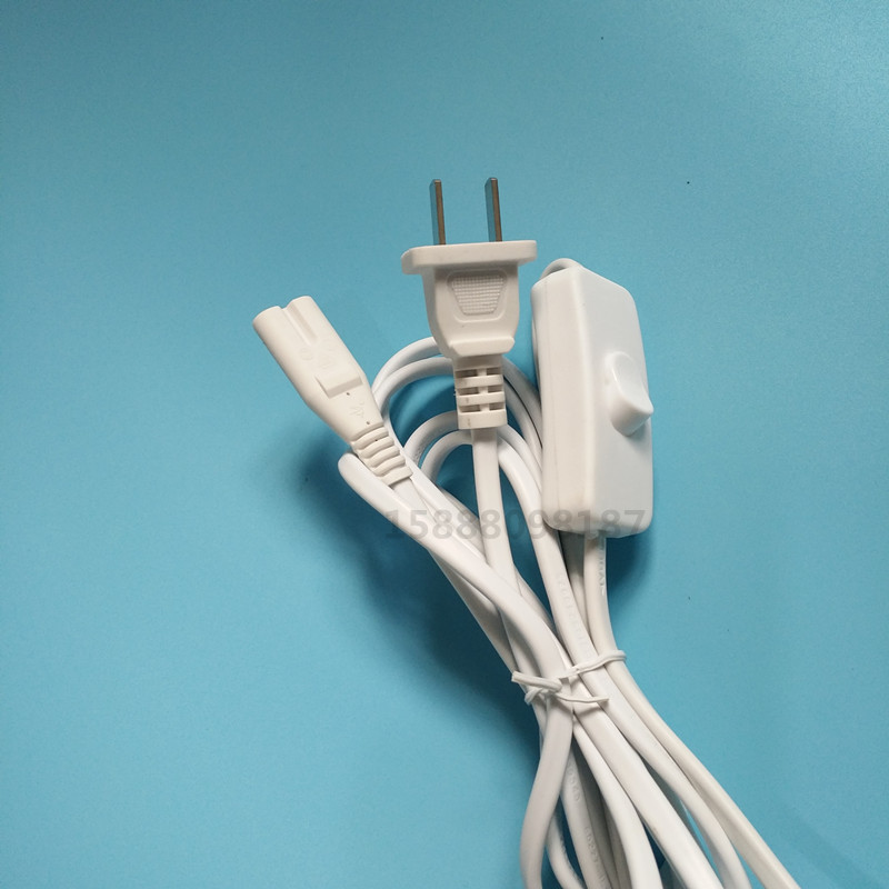 303开关电源线国标二/两扁插头线 0.5平方8字尾电线304 开关线