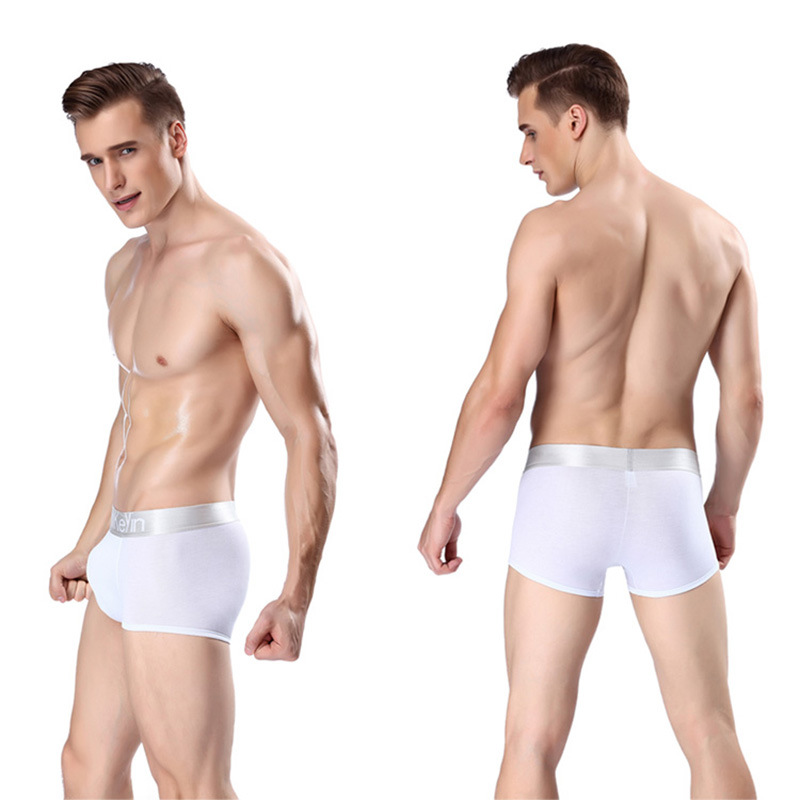 2020秋冬爆款C*K男士莫代爾中腰平角內褲性感外貿純色四角星期褲