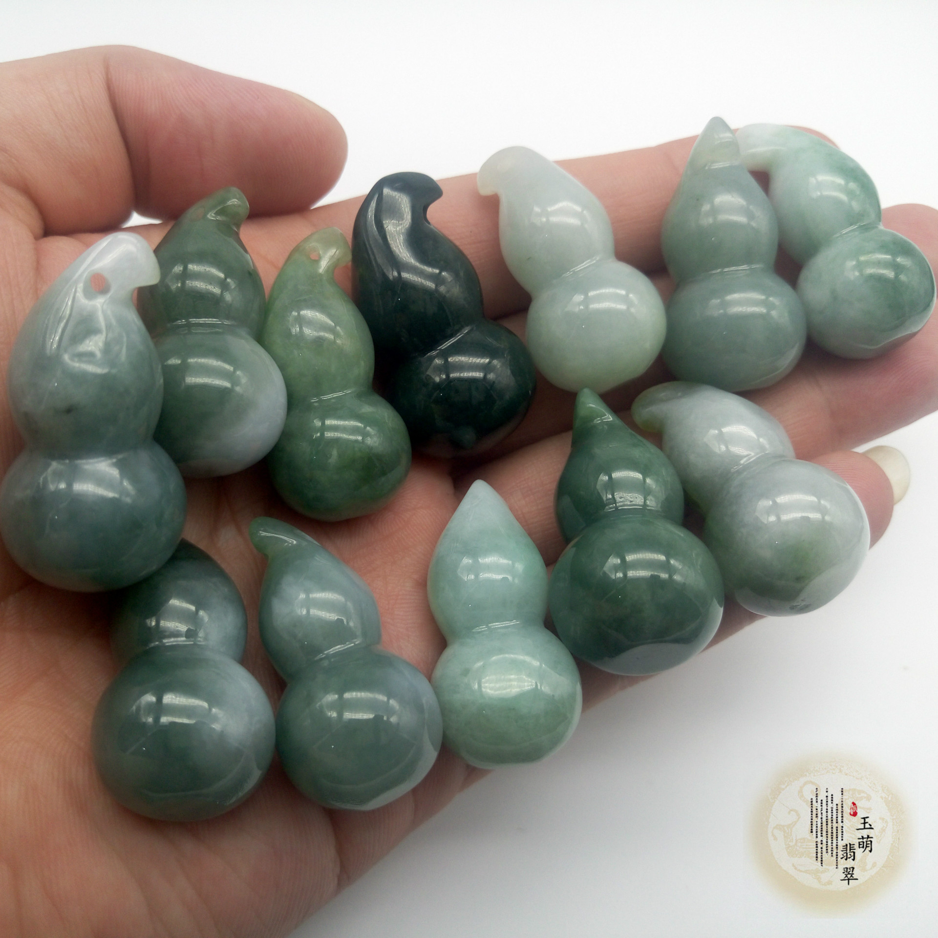 厂家直销 正品缅甸纯天然玉葫芦工艺挂件 翡翠a货吊坠玉器饰品|ms